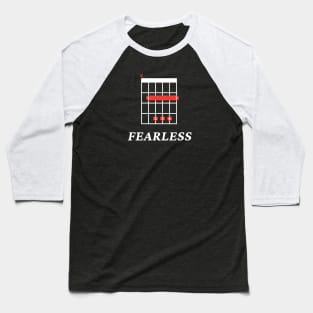 B Fearless B Guitar Chord Tab Dark Theme Baseball T-Shirt